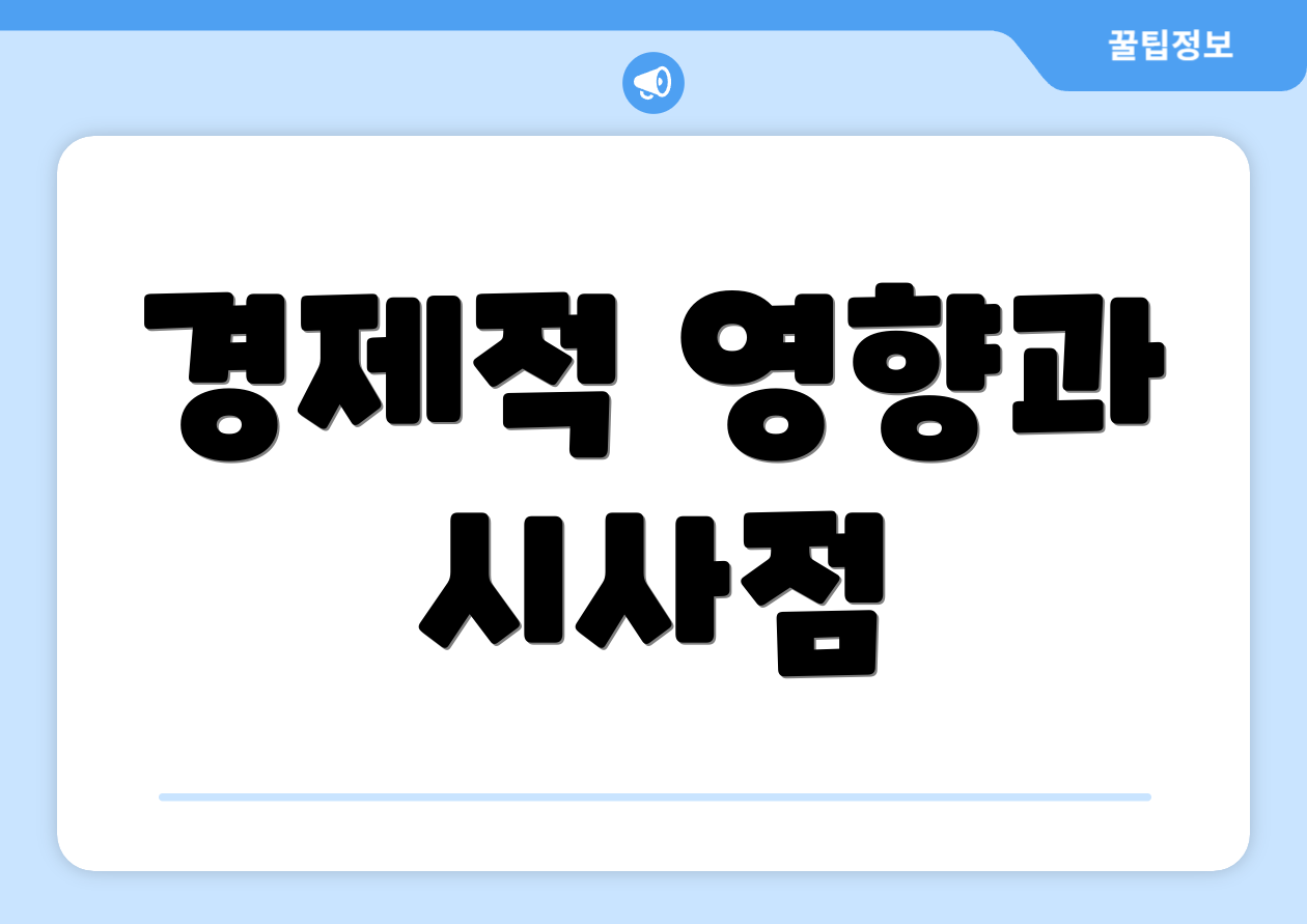 경제적 영향과 시사점