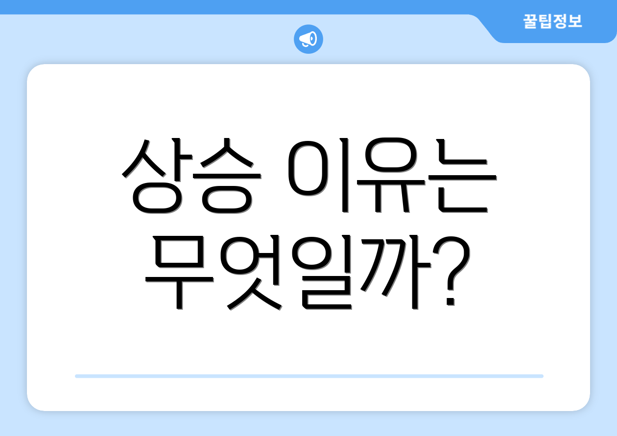 상승 이유는 무엇일까?