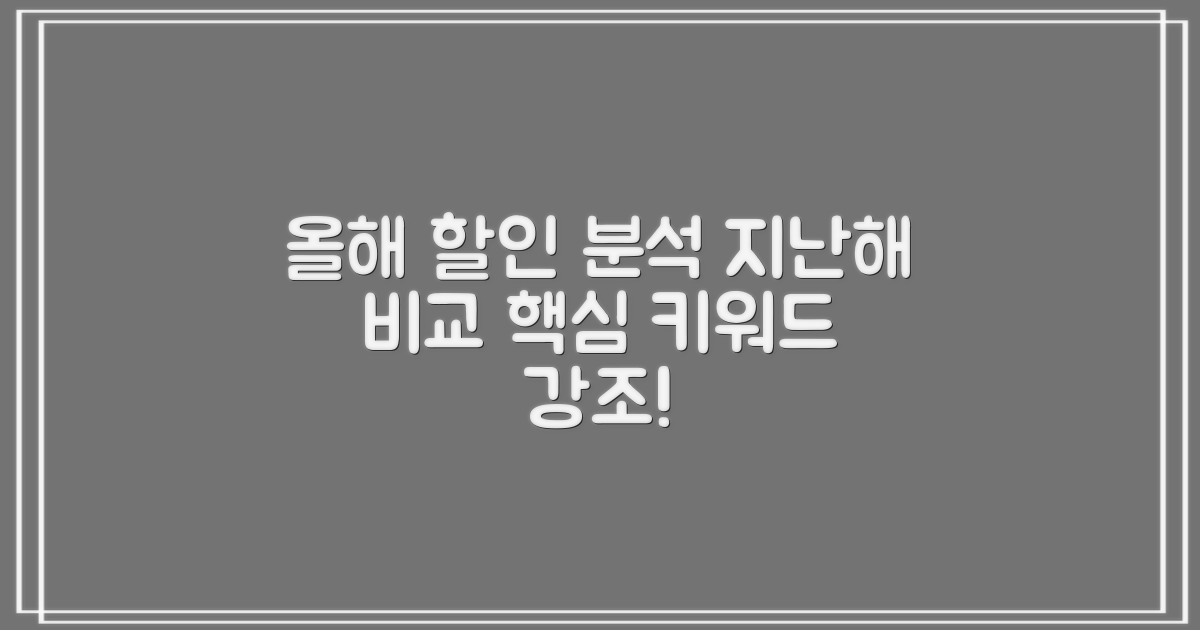 올해 할인과 지난 해 분석