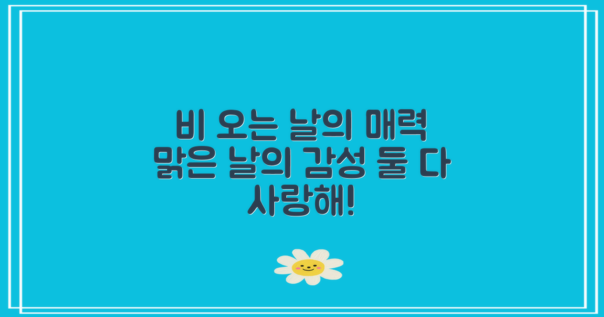 비 오는 날과 맑은 날의 매력