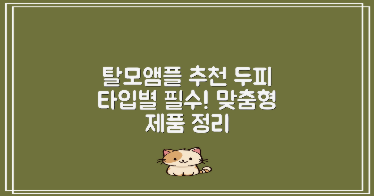 탈모앰플 추천두피 타입별 맞춤형 제품 정리