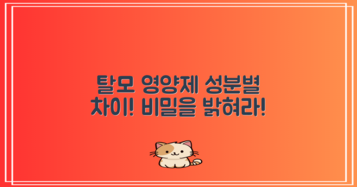 탈모영양제 성분별 차이 분석