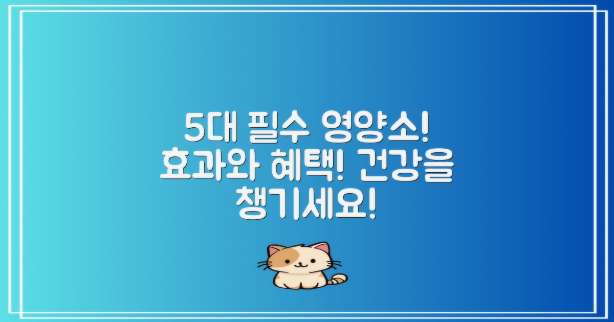 5가지 효과적인 영양소