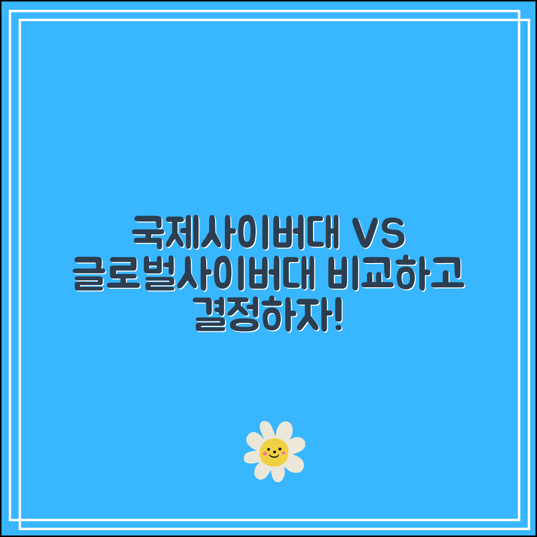 국제사이버대학교 vs 글로벌사이버대학교｜지원 전 꼭 비교하세요!