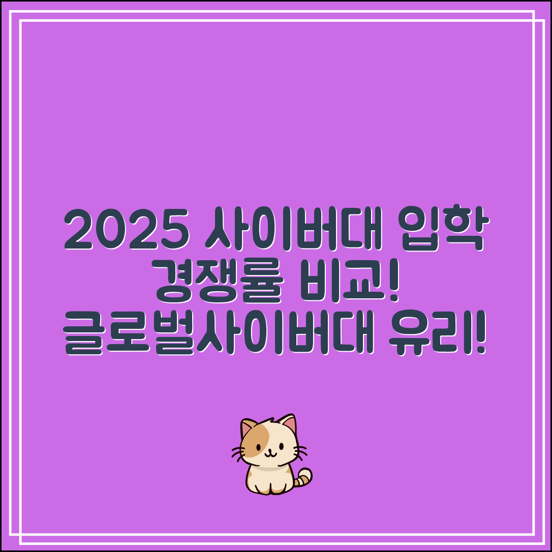 2025년 사이버대학교 입학 경쟁률 비교｜글로벌사이버대학교가 유리한 이유