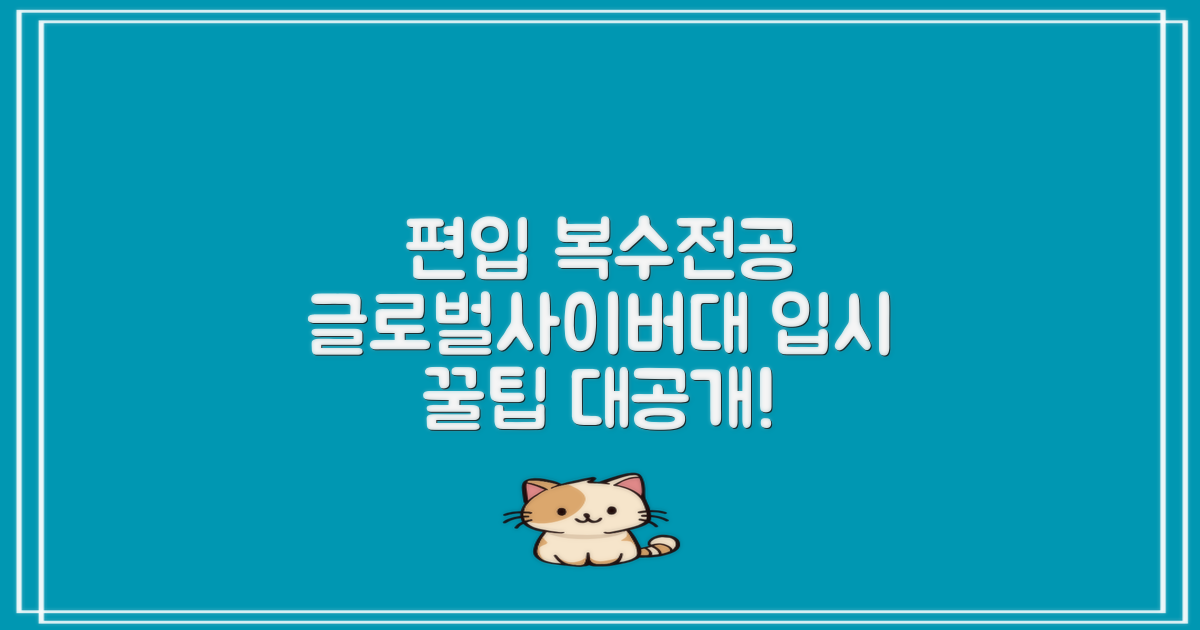 편입부터 복수전공까지글로벌사이버대학교 입시 지원 꿀팁