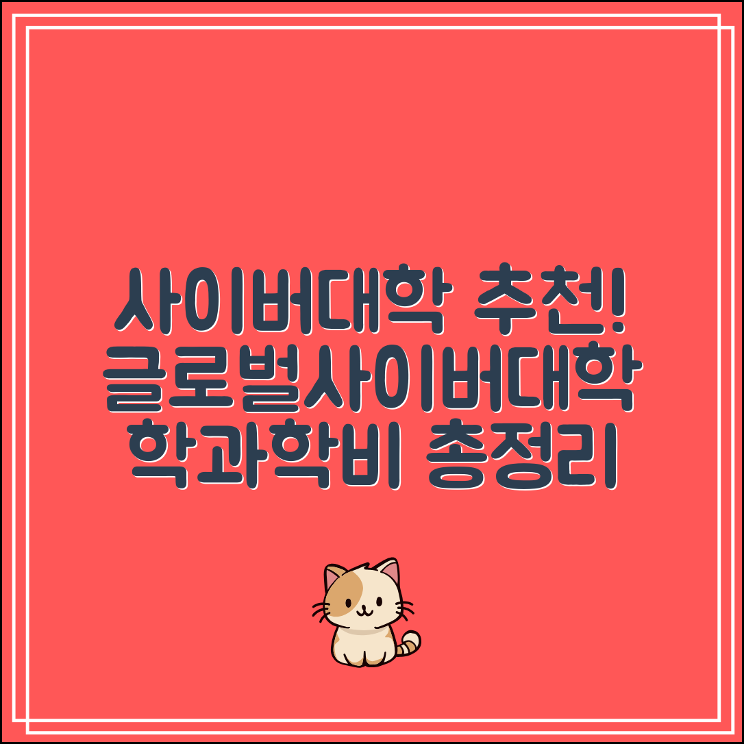 사이버대학 어디가 좋을까?|글로벌사이버대학교 학과·학비 총정리