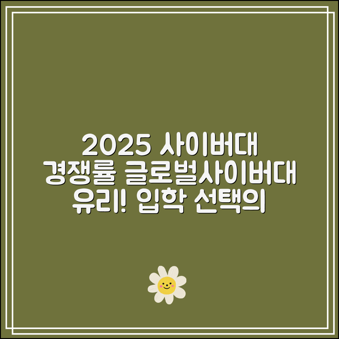 2025년 사이버대학교 입학 경쟁률 비교｜글로벌사이버대학교가 유리한 이유